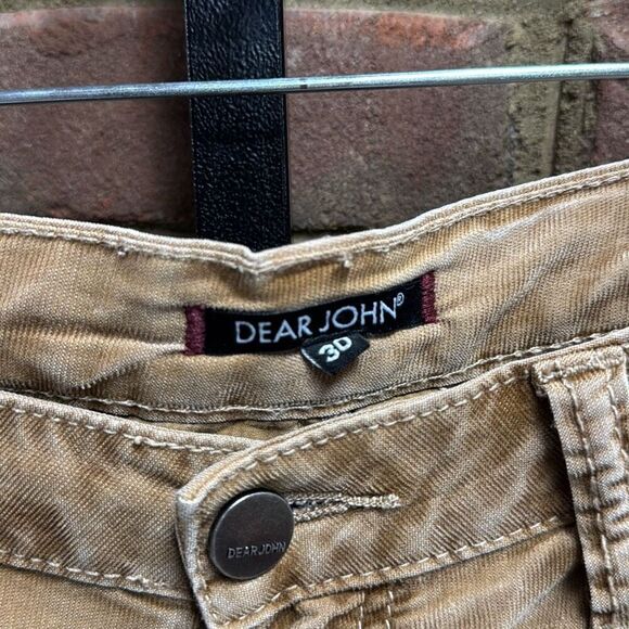 Dear John Women’s Brown Marbled Low Rise Corduroy Pants Size 30 - Picture 3 of 5